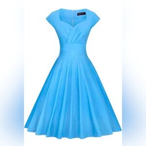 GownTown Audrey Hepburn 1950s Rockabilly Swing Dress- D21